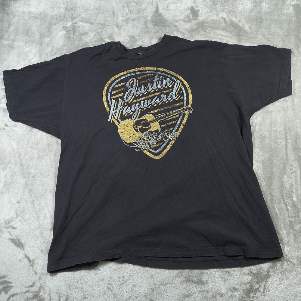 Justin Hayward Shirt Mens XXL‎ Black Spirits Of The Western Sky 2014 Tour Merch